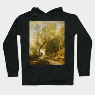 The Forest of Coubron by Jean-Baptiste-Camille Corot Hoodie